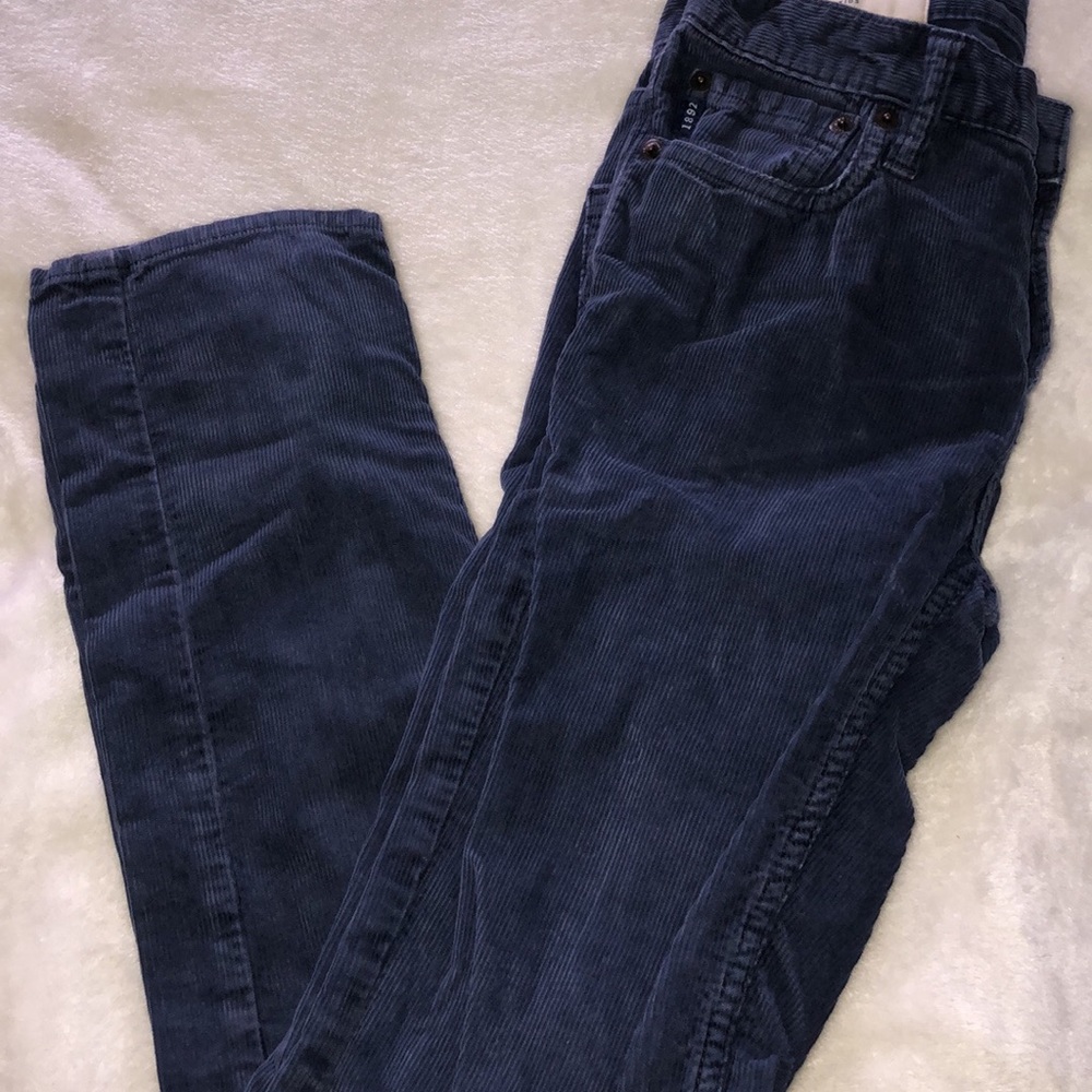 Blue corduroy slim pants kids